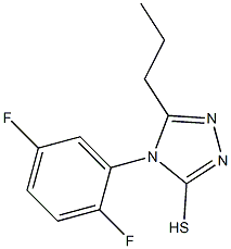 4-(2,5-difluorophenyl)-5-propyl-4H-1,2,4-triazole-3-thiol 구조식 이미지