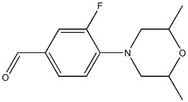 4-(2,6-dimethylmorpholin-4-yl)-3-fluorobenzaldehyde Structure