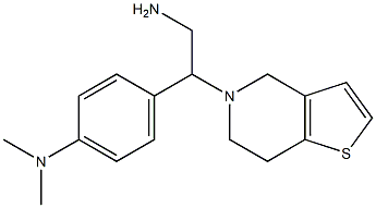 4-(2-amino-1-{4H,5H,6H,7H-thieno[3,2-c]pyridin-5-yl}ethyl)-N,N-dimethylaniline 구조식 이미지