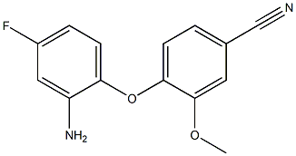 4-(2-amino-4-fluorophenoxy)-3-methoxybenzonitrile 구조식 이미지