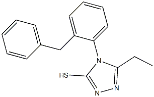 4-(2-benzylphenyl)-5-ethyl-4H-1,2,4-triazole-3-thiol 구조식 이미지