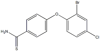 4-(2-bromo-4-chlorophenoxy)benzene-1-carbothioamide Structure