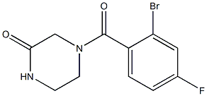 4-(2-bromo-4-fluorobenzoyl)piperazin-2-one Structure