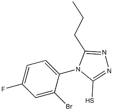 4-(2-bromo-4-fluorophenyl)-5-propyl-4H-1,2,4-triazole-3-thiol 구조식 이미지