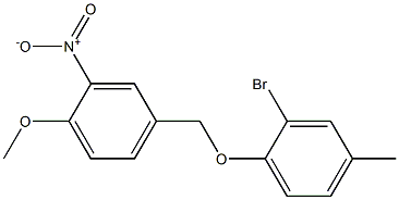4-(2-bromo-4-methylphenoxymethyl)-1-methoxy-2-nitrobenzene Structure