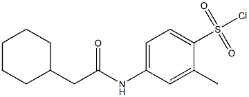 4-(2-cyclohexylacetamido)-2-methylbenzene-1-sulfonyl chloride Structure