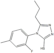 4-(2-fluoro-4-methylphenyl)-5-propyl-4H-1,2,4-triazole-3-thiol Structure