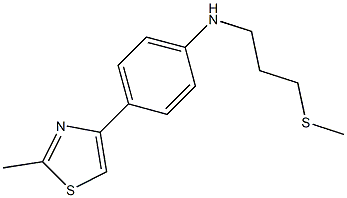 4-(2-methyl-1,3-thiazol-4-yl)-N-[3-(methylsulfanyl)propyl]aniline Structure