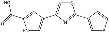4-(2-thien-3-yl-1,3-thiazol-4-yl)-1H-pyrrole-2-carboxylic acid Structure