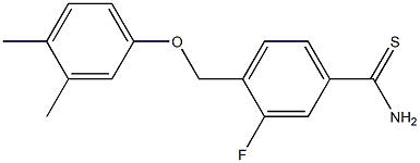 4-(3,4-dimethylphenoxymethyl)-3-fluorobenzene-1-carbothioamide Structure