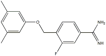 4-(3,5-dimethylphenoxymethyl)-3-fluorobenzene-1-carboximidamide 구조식 이미지