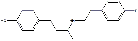 4-(3-{[2-(4-fluorophenyl)ethyl]amino}butyl)phenol 구조식 이미지