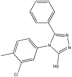 4-(3-chloro-4-methylphenyl)-5-phenyl-4H-1,2,4-triazole-3-thiol 구조식 이미지