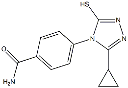 4-(3-cyclopropyl-5-sulfanyl-4H-1,2,4-triazol-4-yl)benzamide 구조식 이미지