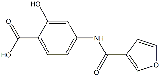 4-(3-furoylamino)-2-hydroxybenzoic acid Structure