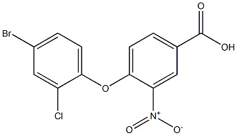 4-(4-bromo-2-chlorophenoxy)-3-nitrobenzoic acid 구조식 이미지