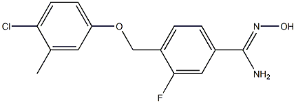 4-(4-chloro-3-methylphenoxymethyl)-3-fluoro-N'-hydroxybenzene-1-carboximidamide Structure