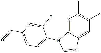 4-(5,6-dimethyl-1H-1,3-benzodiazol-1-yl)-3-fluorobenzaldehyde Structure
