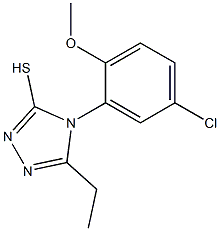 4-(5-chloro-2-methoxyphenyl)-5-ethyl-4H-1,2,4-triazole-3-thiol 구조식 이미지