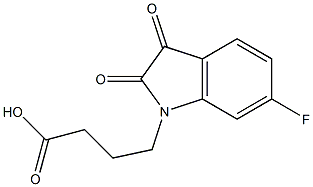 4-(6-fluoro-2,3-dioxo-2,3-dihydro-1H-indol-1-yl)butanoic acid Structure