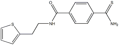 4-(aminocarbonothioyl)-N-(2-thien-2-ylethyl)benzamide Structure