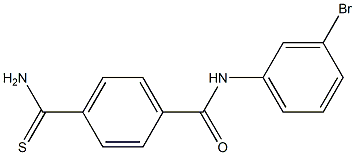 4-(aminocarbonothioyl)-N-(3-bromophenyl)benzamide Structure