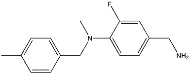 4-(aminomethyl)-2-fluoro-N-methyl-N-[(4-methylphenyl)methyl]aniline 구조식 이미지