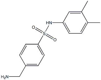 4-(aminomethyl)-N-(3,4-dimethylphenyl)benzenesulfonamide 구조식 이미지