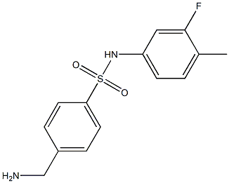 4-(aminomethyl)-N-(3-fluoro-4-methylphenyl)benzenesulfonamide 구조식 이미지