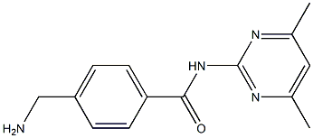 4-(aminomethyl)-N-(4,6-dimethylpyrimidin-2-yl)benzamide 구조식 이미지