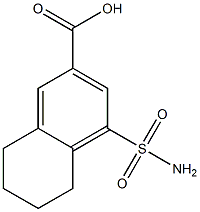 4-(aminosulfonyl)-5,6,7,8-tetrahydronaphthalene-2-carboxylic acid 구조식 이미지