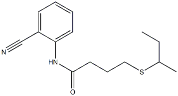 4-(butan-2-ylsulfanyl)-N-(2-cyanophenyl)butanamide 구조식 이미지