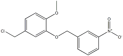 4-(chloromethyl)-1-methoxy-2-[(3-nitrophenyl)methoxy]benzene Structure