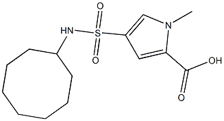 4-(cyclooctylsulfamoyl)-1-methyl-1H-pyrrole-2-carboxylic acid Structure