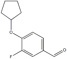 4-(cyclopentyloxy)-3-fluorobenzaldehyde 구조식 이미지