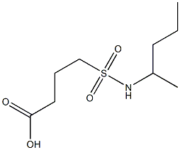 4-(pentan-2-ylsulfamoyl)butanoic acid Structure