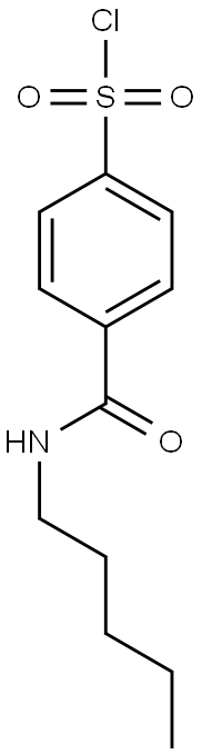 4-(pentylcarbamoyl)benzene-1-sulfonyl chloride Structure