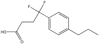 4,4-difluoro-4-(4-propylphenyl)butanoic acid 구조식 이미지