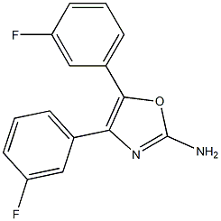 4,5-bis(3-fluorophenyl)-1,3-oxazol-2-amine 구조식 이미지