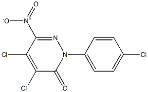 4,5-dichloro-2-(4-chlorophenyl)-6-nitropyridazin-3(2H)-one Structure