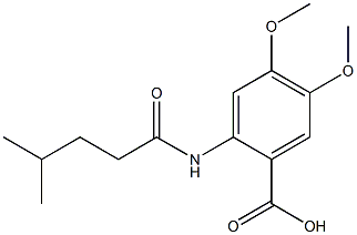 4,5-dimethoxy-2-(4-methylpentanamido)benzoic acid Structure