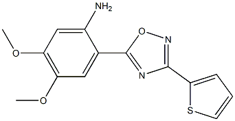 4,5-dimethoxy-2-[3-(thiophen-2-yl)-1,2,4-oxadiazol-5-yl]aniline 구조식 이미지