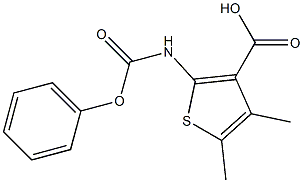 4,5-dimethyl-2-[(phenoxycarbonyl)amino]thiophene-3-carboxylic acid Structure