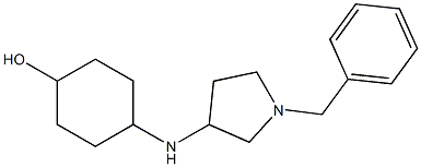 4-[(1-benzylpyrrolidin-3-yl)amino]cyclohexan-1-ol 구조식 이미지