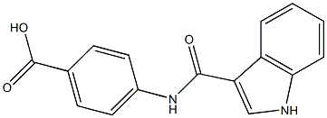 4-[(1H-indol-3-ylcarbonyl)amino]benzoic acid 구조식 이미지