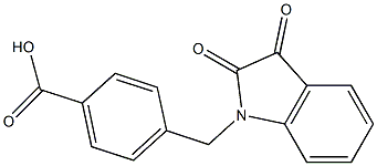 4-[(2,3-dioxo-2,3-dihydro-1H-indol-1-yl)methyl]benzoic acid 구조식 이미지