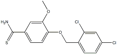 4-[(2,4-dichlorophenyl)methoxy]-3-methoxybenzene-1-carbothioamide 구조식 이미지