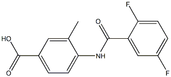 4-[(2,5-difluorobenzoyl)amino]-3-methylbenzoic acid Structure