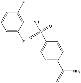 4-[(2,6-difluorophenyl)sulfamoyl]benzene-1-carbothioamide 구조식 이미지