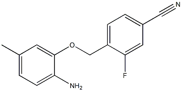 4-[(2-amino-5-methylphenoxy)methyl]-3-fluorobenzonitrile 구조식 이미지
